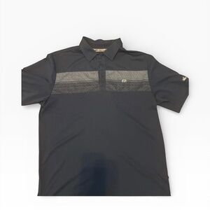 TravisMathew Men’s Polo Shirt Blue Performance Golf Shirt Size M